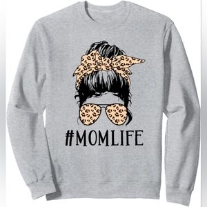 2 Shein sweat shirts both for $12 #MOMLIFE and Heart hoodie